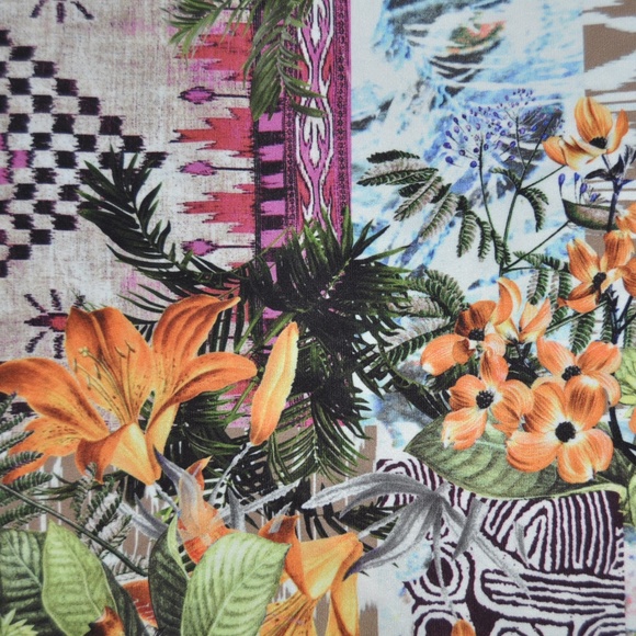 LBISSE Olive Tropical Sidetail Tunic Tank Top [D6] - Picture 2 of 8